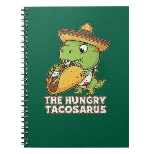 Cuaderno Tacosaurus T-Rex Dinosaurio Divertido Hambriento C