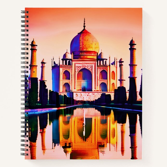 Cuaderno Taj Mahal contra el Sunset Sky Journal (Anverso)