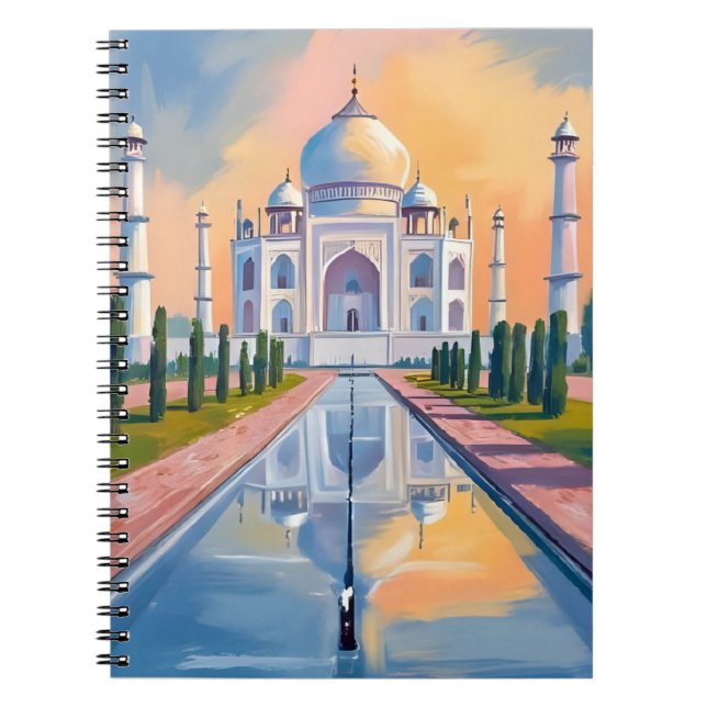 Cuaderno Taj Mahal India Travel Painting (Frente)