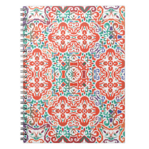 Cuaderno Talavera mexicana: Collage de mosaicos étnicos.