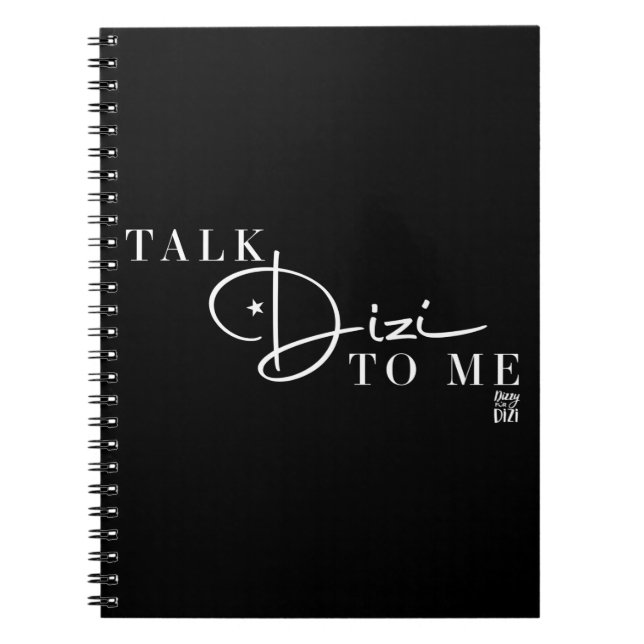Cuaderno Talk Dizi Script Black Spiral Notebook (Frente)