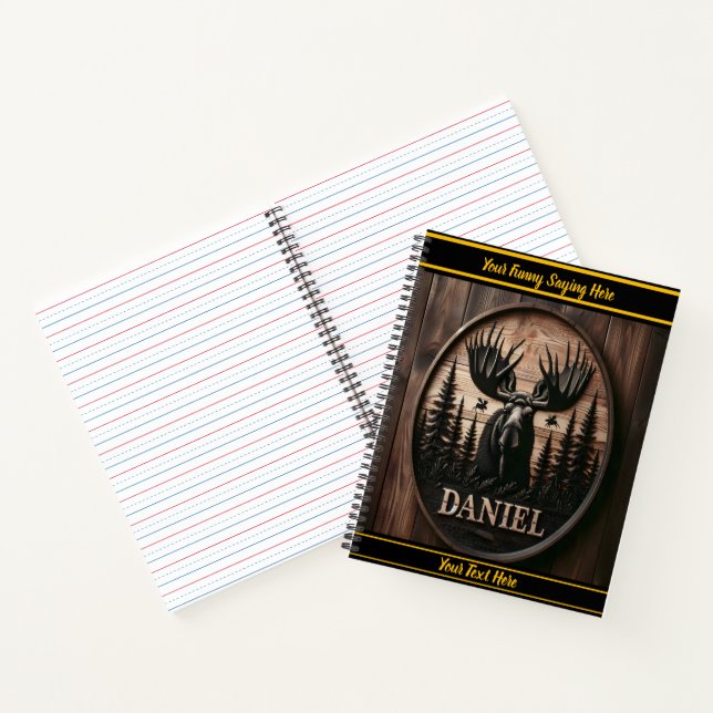 Cuaderno Talla de alce en montañas boscosas (Interior)