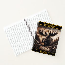 Cuaderno Talla de madera de alce elegante