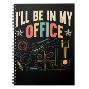 Cuaderno Taller de oficina Retro Craftsman Funny Car Mechan
