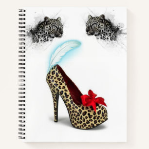 Cuaderno Talones de leopardo de notas espirales