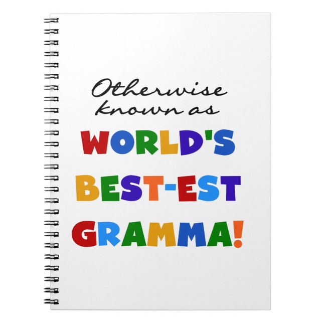 Cuaderno También conocidos como los mejores regalos de gram (Frente)