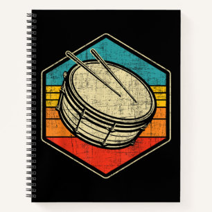 Cuaderno Tambor retro vintage de tambor - tambor de banda d