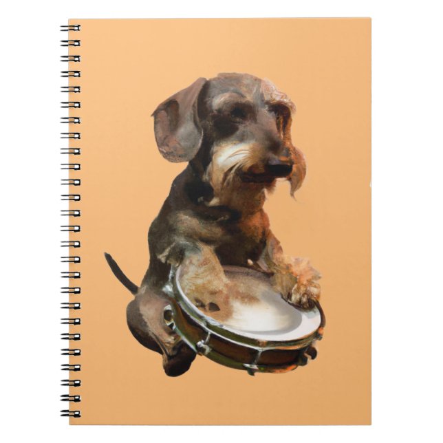 Cuaderno Tambores de juego de Wirehair Dachshund (Frente)