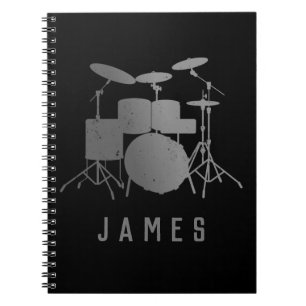 Cuaderno Tambores personalizados - Baterista divertido