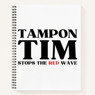 Cuaderno Tampon Tim Detendrá La Ola Roja-Tim Walz 2024