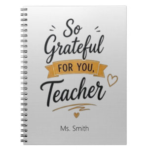 Cuaderno Tan Agradecido Contigo Profesor Personalizado 