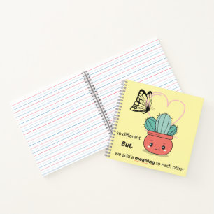 Cuaderno Tan Diferente, Perfecto Juntos - Pareja De Amor Cu