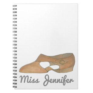 Cuaderno Tan Lyrical Shoe Dance Teacher Recital Dancer Rega