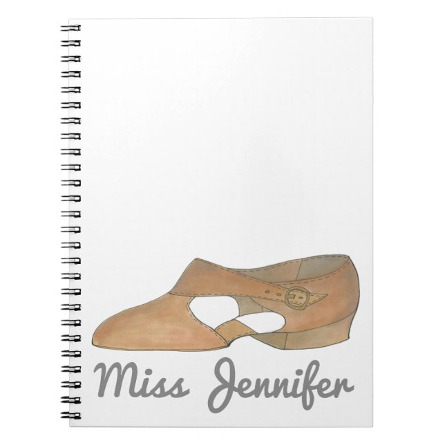 Cuaderno Tan Lyrical Shoe Dance Teacher Recital Dancer Rega (Frente)