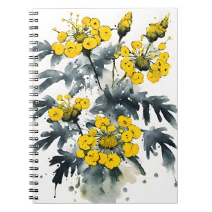 Cuaderno Tanaceto - Flores de acuarela