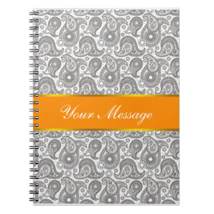 Cuaderno Tangerine Black Paisley