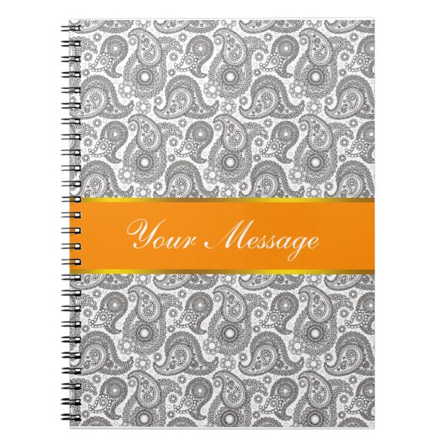 Cuaderno Tangerine Black Paisley (Frente)