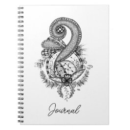 Cuaderno Tangle Art: Florales Motiv - 