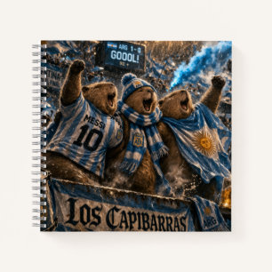Cuaderno tapa blanda hinchada Capibarras