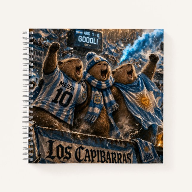 Cuaderno  tapa blanda hinchada Capibarras  (Anverso)