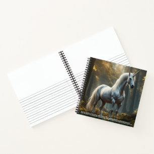 Cuaderno Tapa dura del simbolismo de unicornio