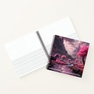 Cuaderno Tapa dura del simbolismo de unicornio