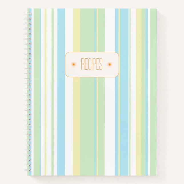 Cuaderno (Tapa dura) Receta de rayas pastel (Anverso)