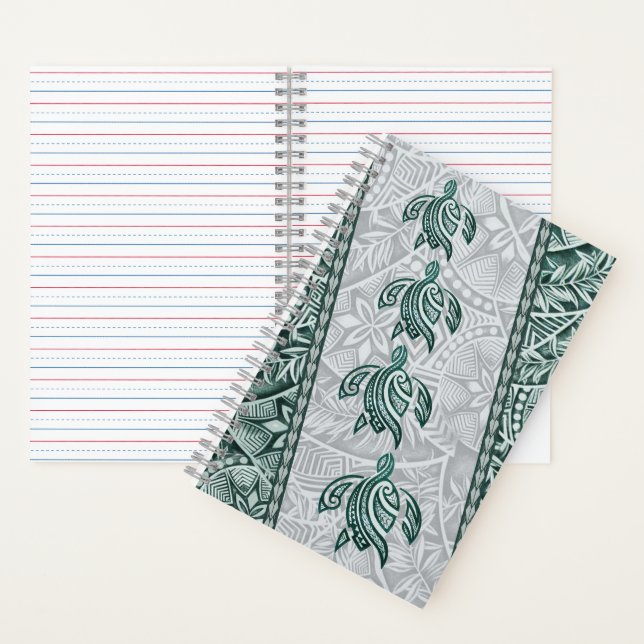 Cuaderno Tapa hawaiano y bloc de notas honu (Interior)