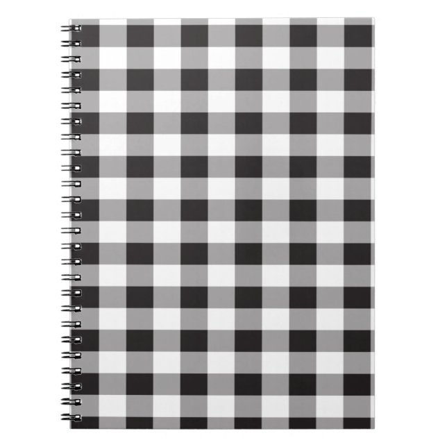 Cuaderno Tapado de búfalo negro y blanco (Frente)