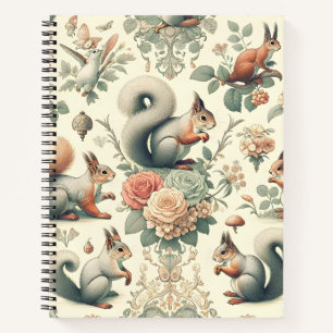 Cuaderno Tapiz de ardilla forestal victoriana