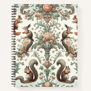 Cuaderno Tapiz de ardilla forestal victoriana
