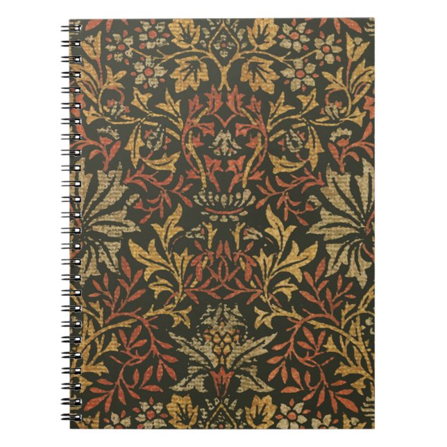 Cuaderno Tapiz del jardín de flores William Morris (Frente)