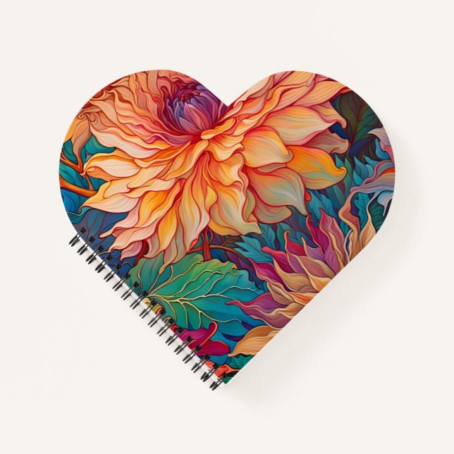 Cuaderno Tapiz floral de Dahlia (Anverso)