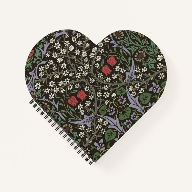 Cuaderno Tapiz floral de William Morris Blackthorn (Anverso)