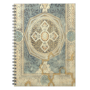 Cuaderno Tapiz ornamental con diseño geométrico orgánico