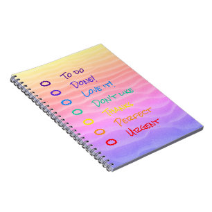 Cuaderno tareas de arco iris