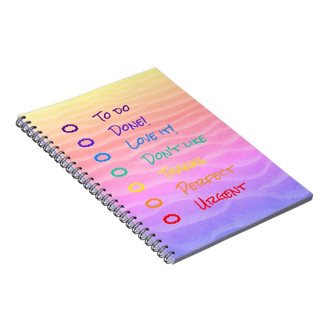 Cuaderno tareas de arco iris (Lado Derecho)