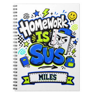 Cuaderno Tareas Es Sos Azul Verde Chicos Escuela
