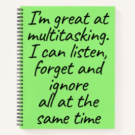 Cuaderno Tareas múltiples verdes