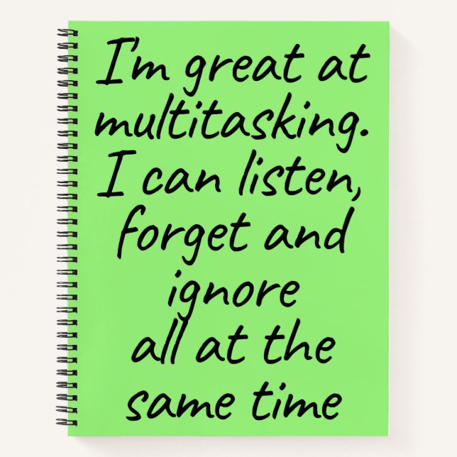 Cuaderno Tareas múltiples verdes (Anverso)