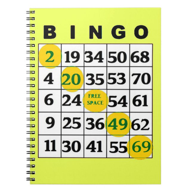 Cuaderno Tarjeta BINGO (Frente)