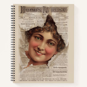 Cuaderno Tarjeta comercial de 1884 Hood's Tooth Powder