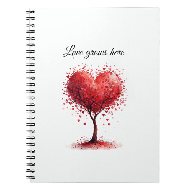 Cuaderno Tarjeta de Amor de San Valentín | Romántica para É (Frente)