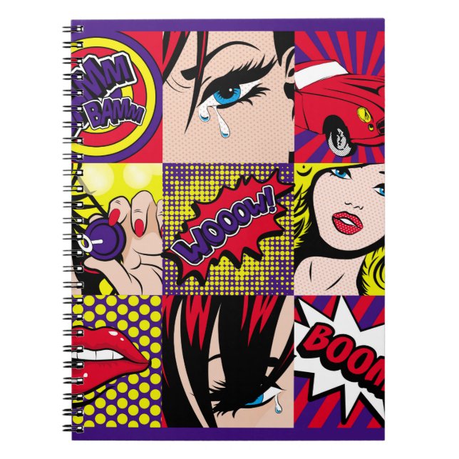 Cuaderno Tarjeta de arte pop Ilustrationart, pop, beauit,có (Frente)