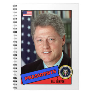 Cuaderno Tarjeta de béisbol de Bill Clinton