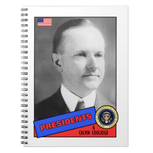 Cuaderno Tarjeta de béisbol de Calvin Coolidge