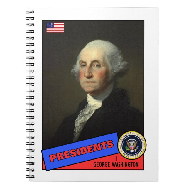 Cuaderno Tarjeta de béisbol de George Washington (Frente)