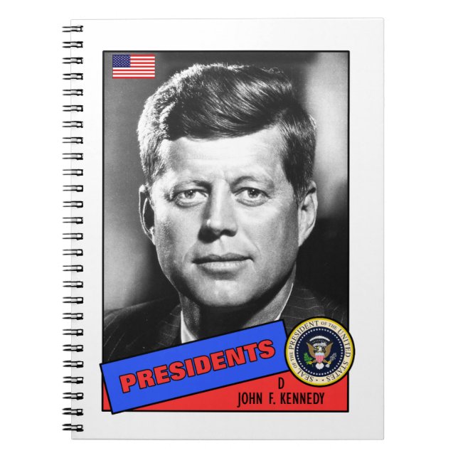 Cuaderno Tarjeta de béisbol de John F. Kennedy (Frente)