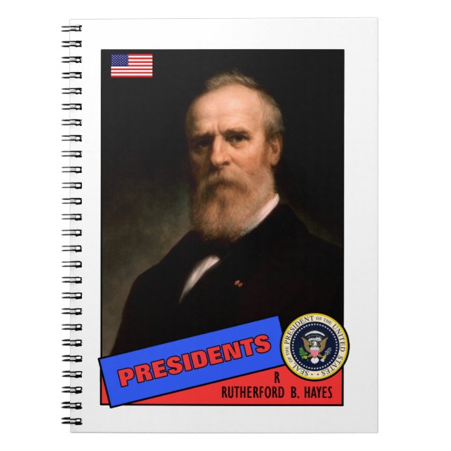Cuaderno Tarjeta de béisbol de Rutherford B. Hayes (Frente)