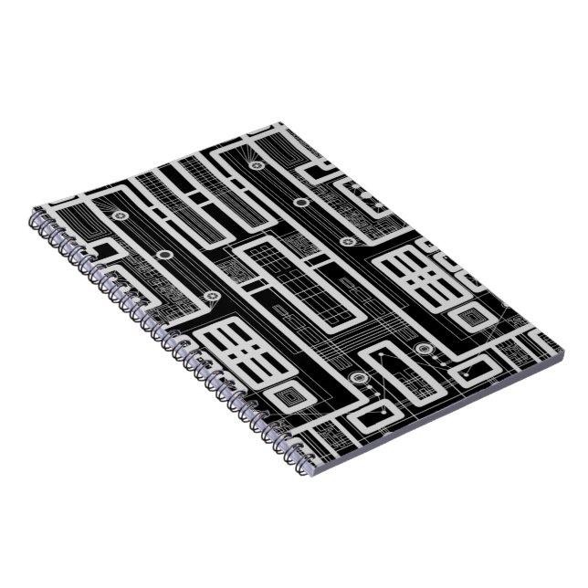 Cuaderno Tarjeta de circuito geométrico (Lado Derecho)